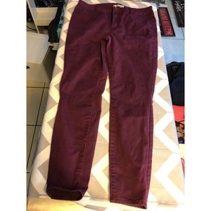 Maroon refuge skinny jeans